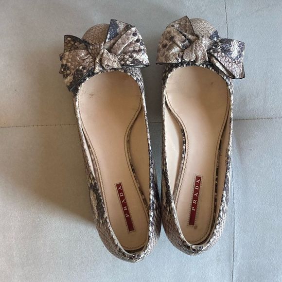 Prada heels ST Pitone Roccia Snake print heels sz 38.5 - Picture 2 of 12